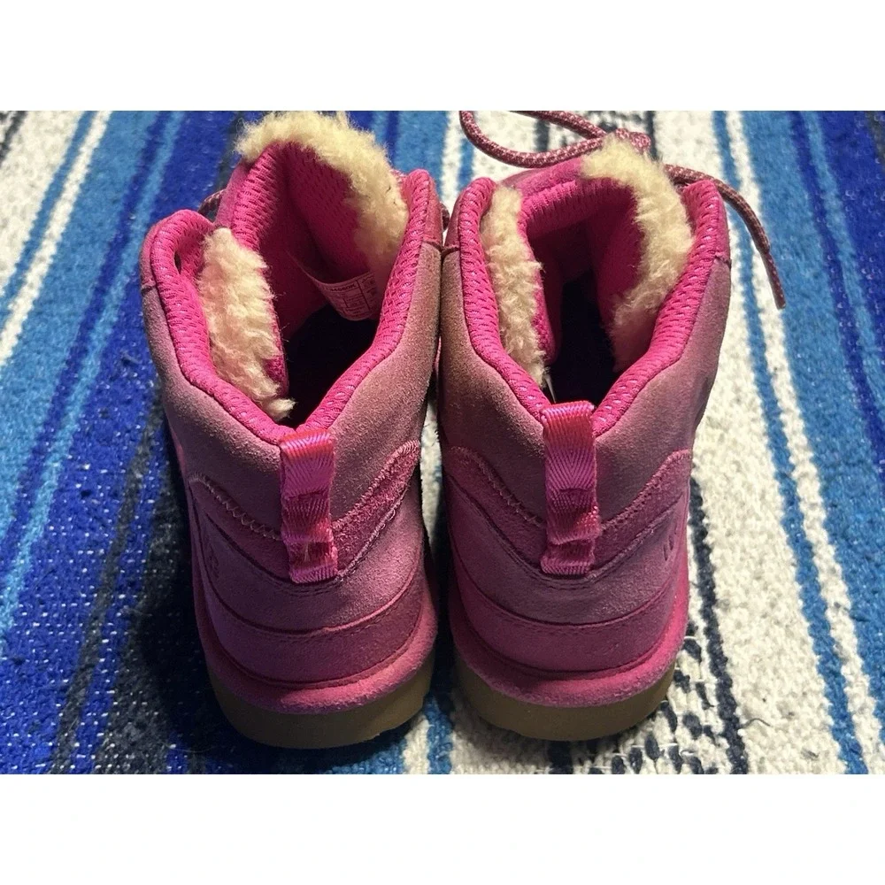 UGG Australia Girls Highland Hi Heritage Boots Suede Pink Size 5